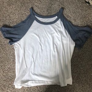Baseball T-Shirt with Sleeve Cutout